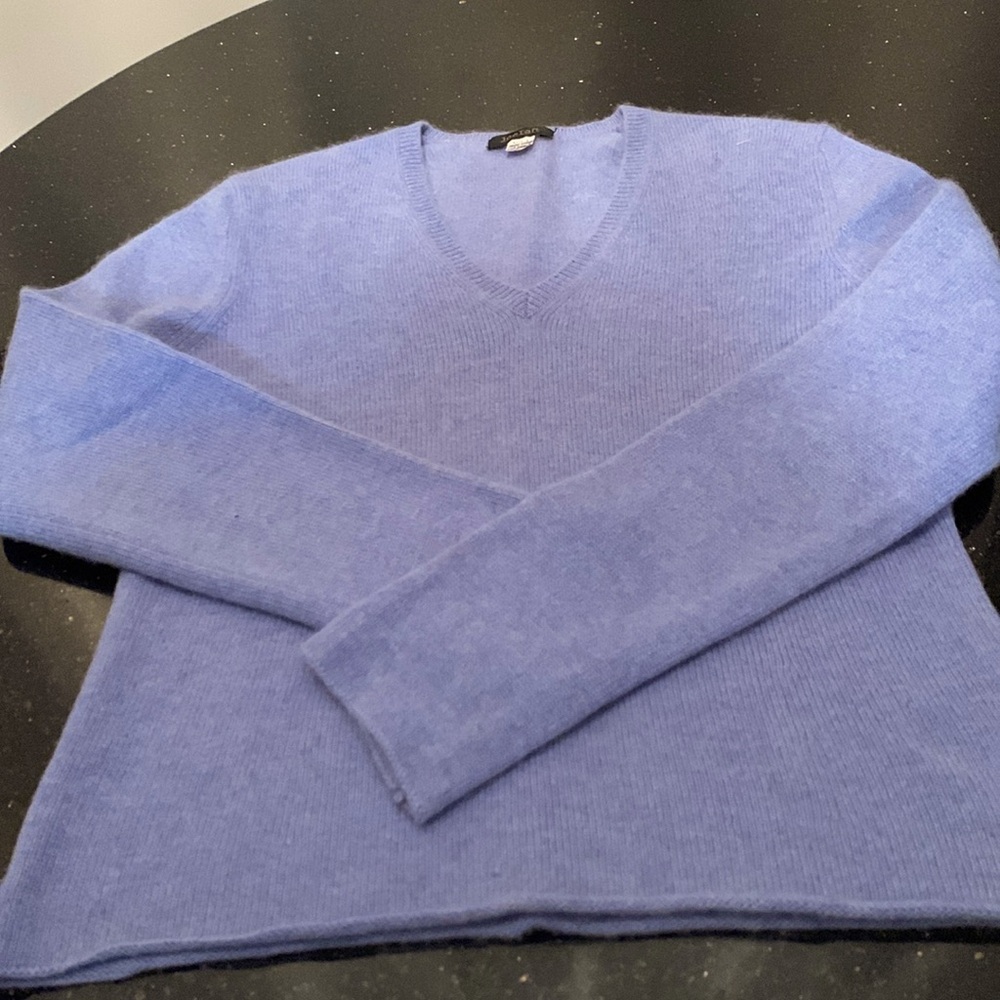 Joe Taft blue cashmere v-neck sweater , Sz M
